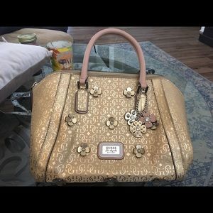 Gold Guess handbag!